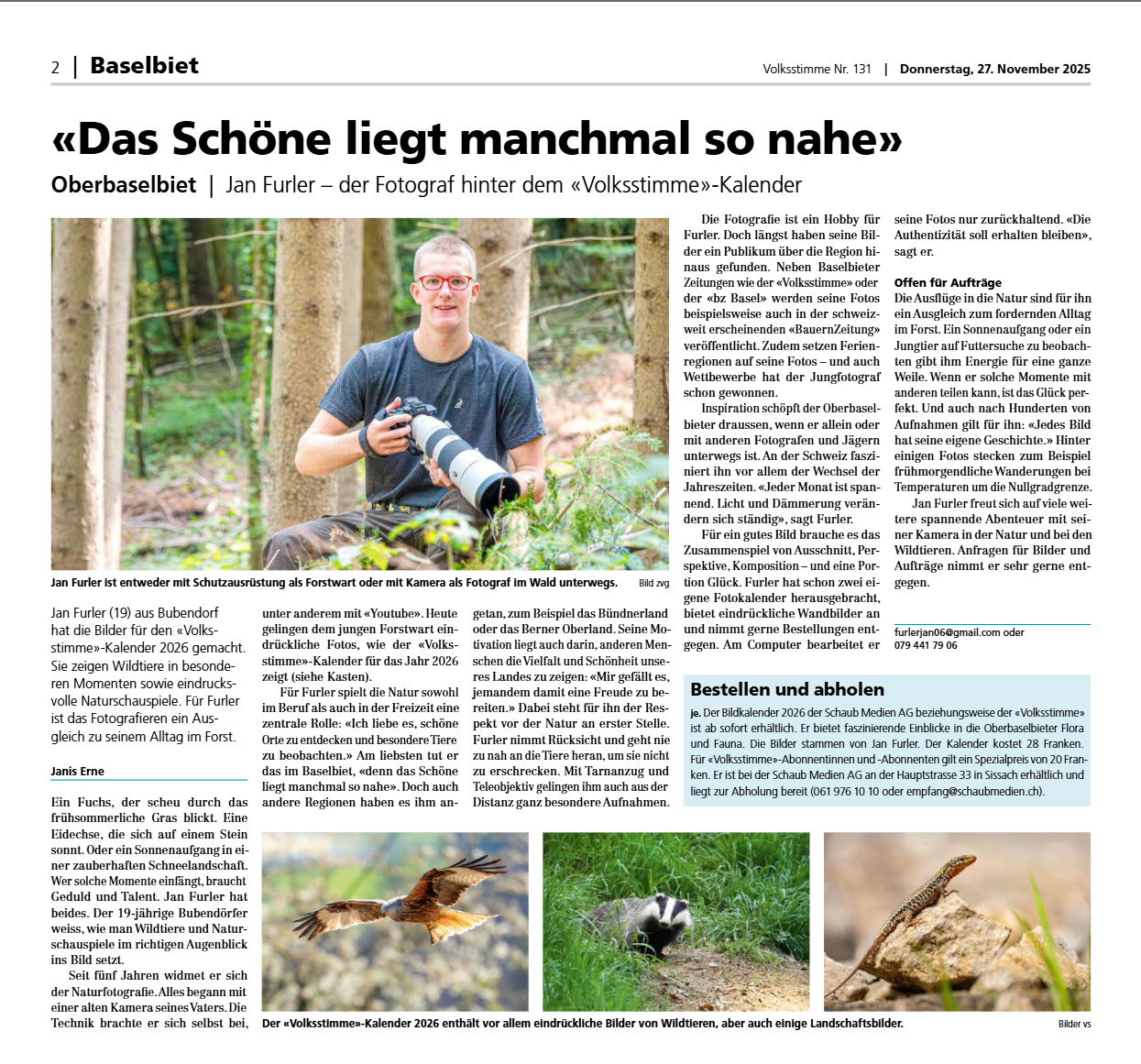 Artikel in der Volksstimme